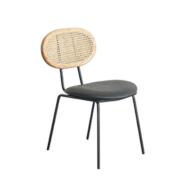 Ensemble de chaises en métal de style contemporain, chaise de cuisine à dossier ouvert et de salle à manger