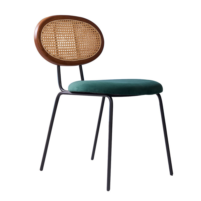 Ensemble de chaises en métal de style contemporain, chaise de cuisine à dossier ouvert et de salle à manger
