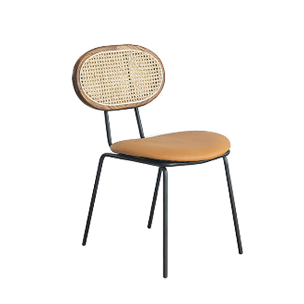 Ensemble de chaises en métal de style contemporain, chaise de cuisine à dossier ouvert et de salle à manger