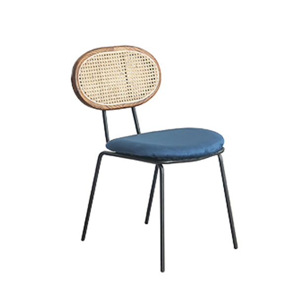 Ensemble de chaises en métal de style contemporain, chaise de cuisine à dossier ouvert et de salle à manger