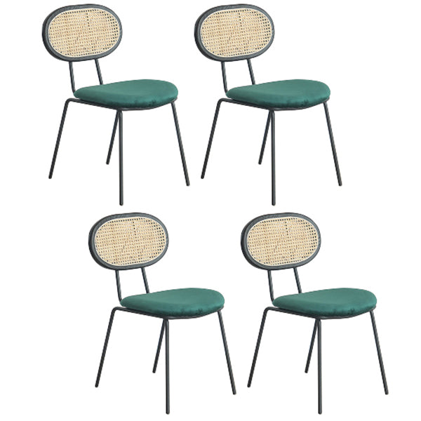 Ensemble de chaises en métal de style contemporain, chaise de cuisine à dossier ouvert et de salle à manger