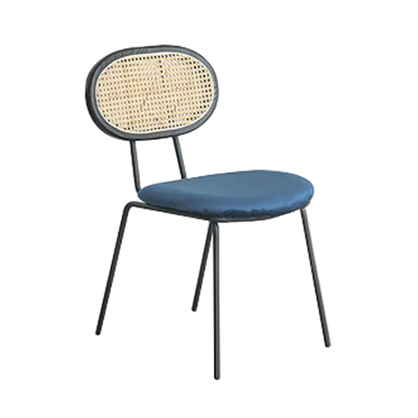 Ensemble de chaises en métal de style contemporain, chaise de cuisine à dossier ouvert et de salle à manger