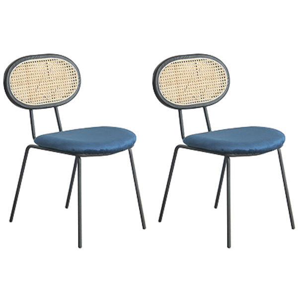 Ensemble de chaises en métal de style contemporain, chaise de cuisine à dossier ouvert et de salle à manger