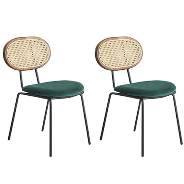 Ensemble de chaises en métal de style contemporain, chaise de cuisine à dossier ouvert et de salle à manger