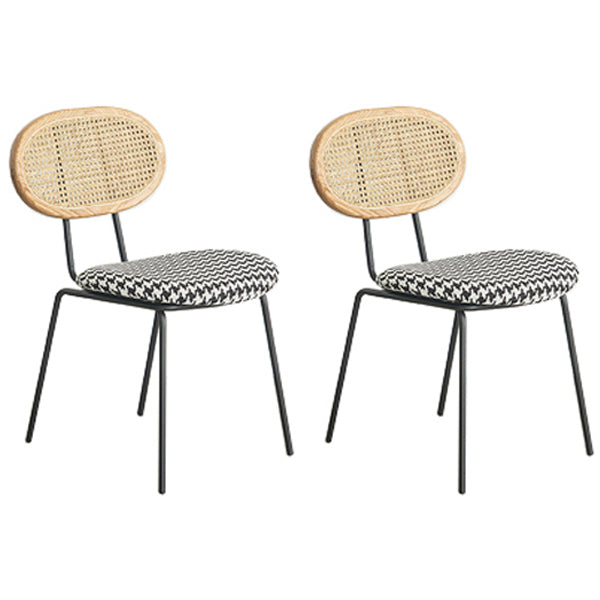 Ensemble de chaises en métal de style contemporain, chaise de cuisine à dossier ouvert et de salle à manger