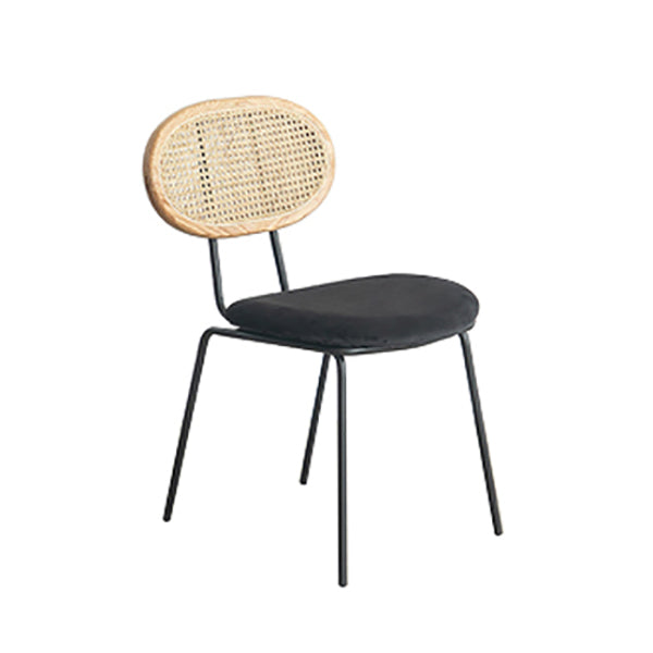 Ensemble de chaises en métal de style contemporain, chaise de cuisine à dossier ouvert et de salle à manger