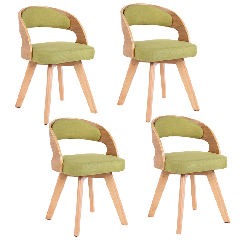 Sillas de comedor de madera de estilo moderno, respaldo abierto, silla lateral para cocina