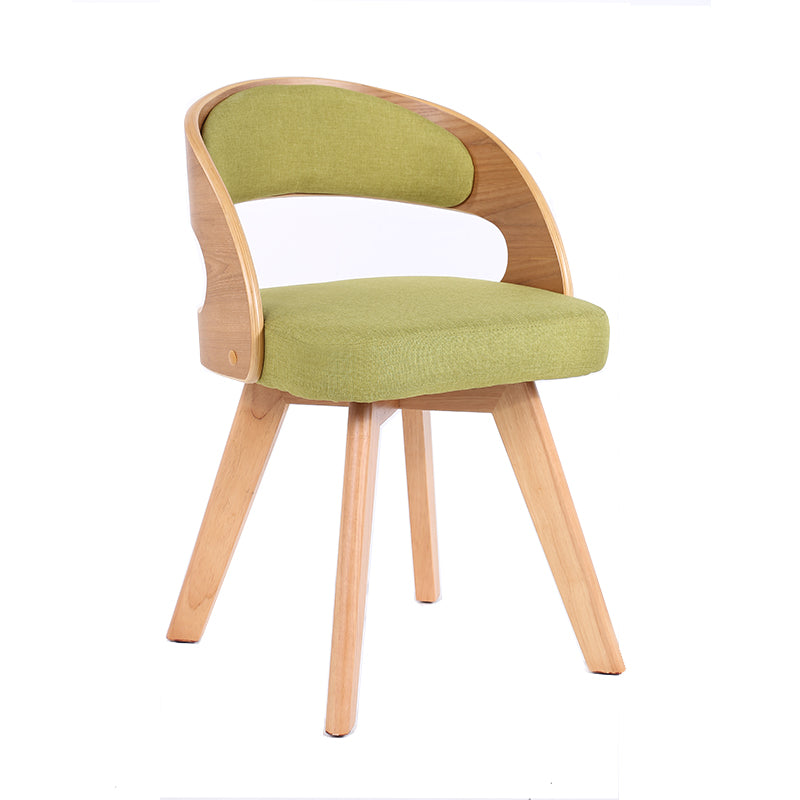 Sillas de comedor de madera de estilo moderno, respaldo abierto, silla lateral para cocina