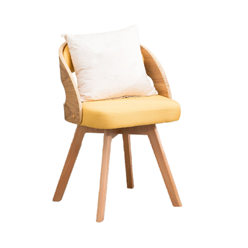 Chaises de salle à manger en bois de style moderne, chaise latérale de salle à manger à dossier ouvert pour la cuisine