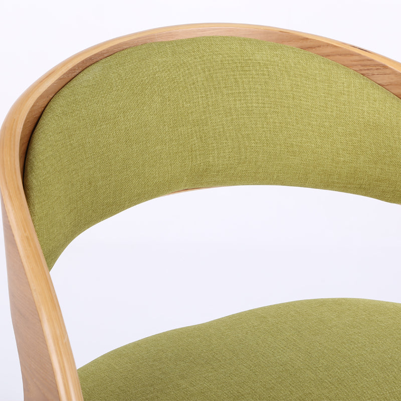 Sillas de comedor de madera de estilo moderno, respaldo abierto, silla lateral para cocina