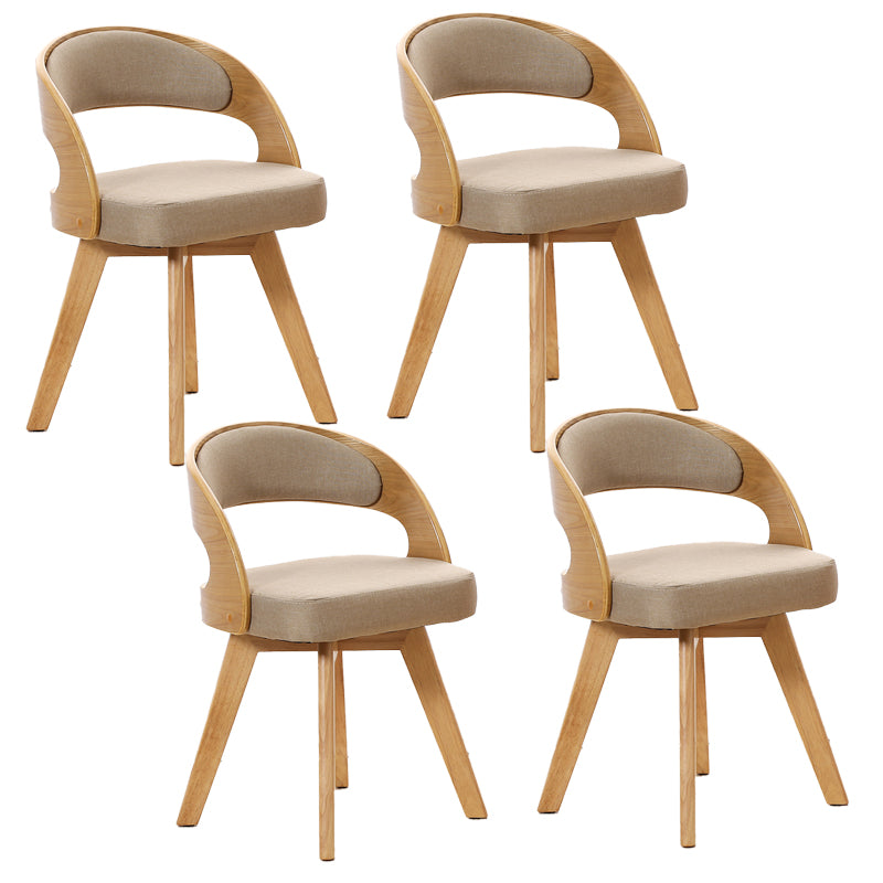 Sillas de comedor de madera de estilo moderno, respaldo abierto, silla lateral para cocina