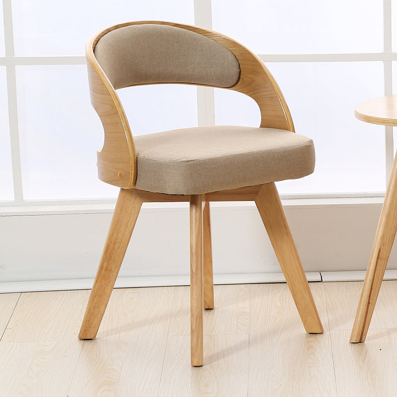 Sillas de comedor de madera de estilo moderno, respaldo abierto, silla lateral para cocina