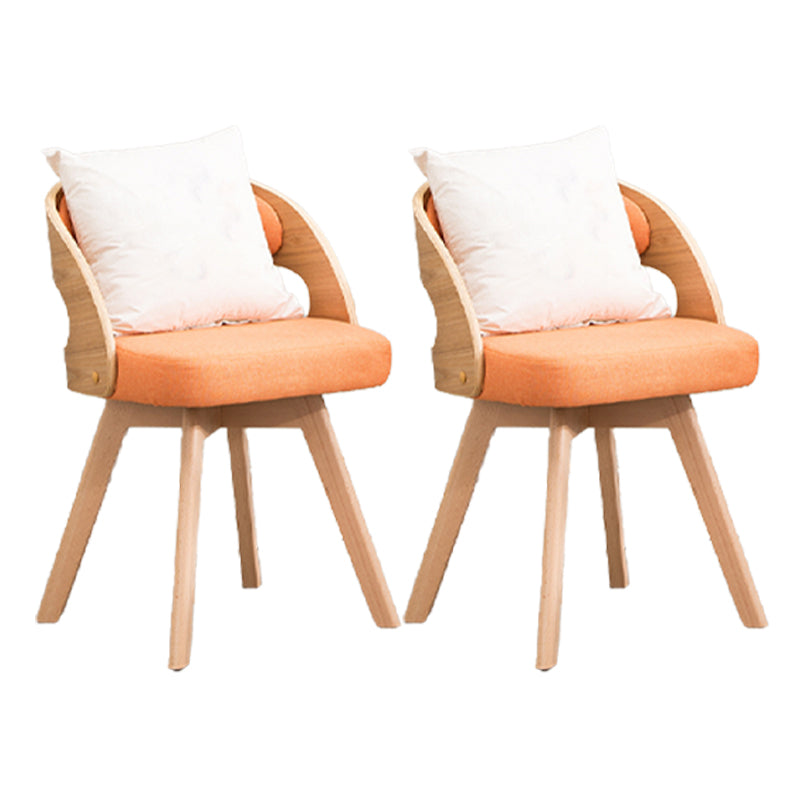Sillas de comedor de madera de estilo moderno, respaldo abierto, silla lateral para cocina