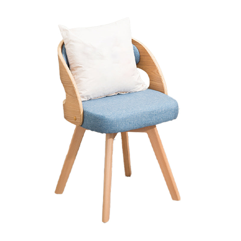 Sillas de comedor de madera de estilo moderno, respaldo abierto, silla lateral para cocina