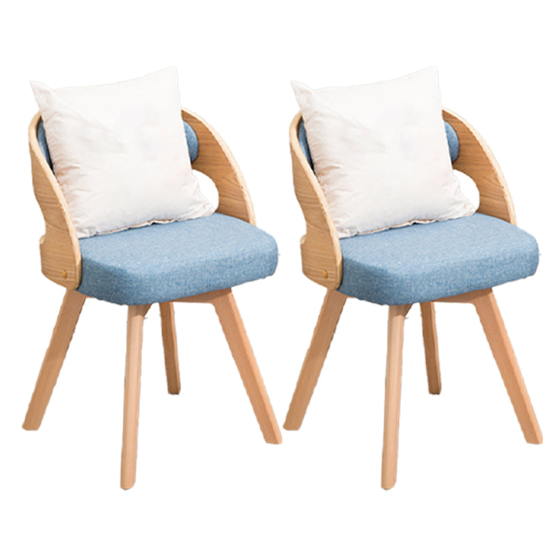 Sillas de comedor de madera de estilo moderno, respaldo abierto, silla lateral para cocina