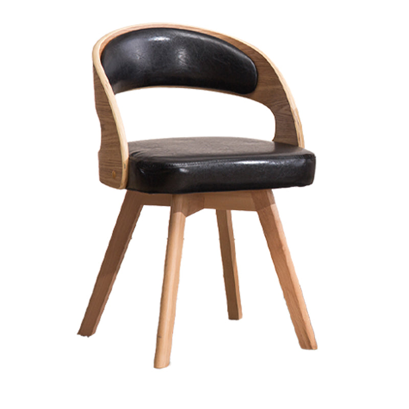 Sillas de comedor de madera de estilo moderno, respaldo abierto, silla lateral para cocina