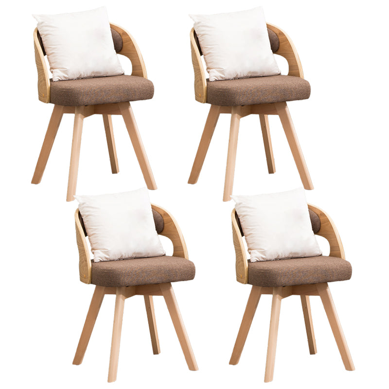 Sillas de comedor de madera de estilo moderno, respaldo abierto, silla lateral para cocina
