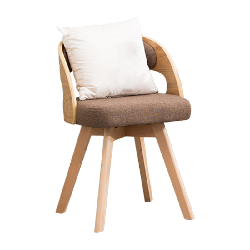 Chaises de salle à manger en bois de style moderne, chaise latérale de salle à manger à dossier ouvert pour la cuisine
