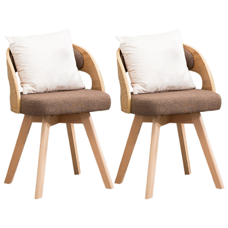 Sillas de comedor de madera de estilo moderno, respaldo abierto, silla lateral para cocina