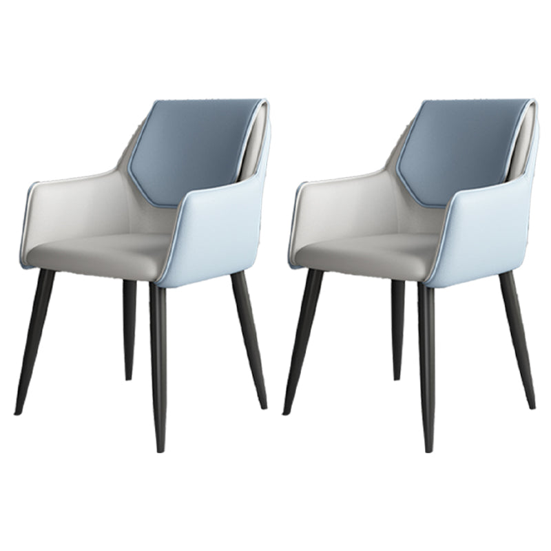 Fauteuil de maison scandinave, dossier solide, chaise de salle à manger rembourrée en métal