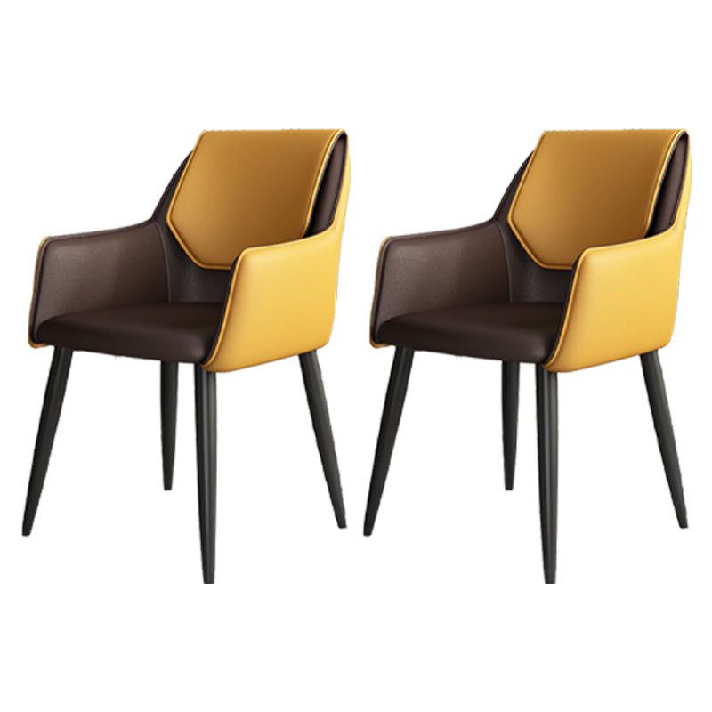 Fauteuil de maison scandinave, dossier solide, chaise de salle à manger rembourrée en métal
