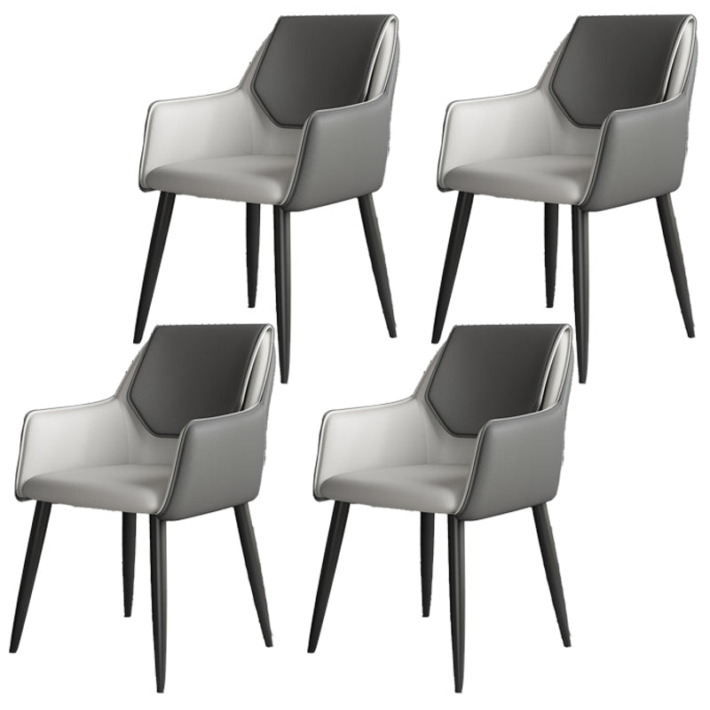 Fauteuil de maison scandinave, dossier solide, chaise de salle à manger rembourrée en métal