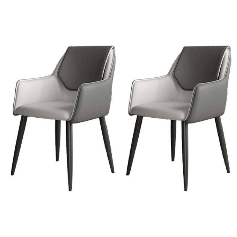 Fauteuil de maison scandinave, dossier solide, chaise de salle à manger rembourrée en métal
