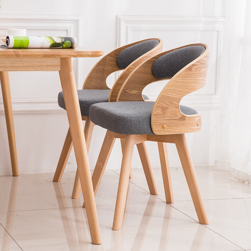 Chaise de salle à manger en bois de style moderne, chaises latérales à dossier ouvert pour la cuisine