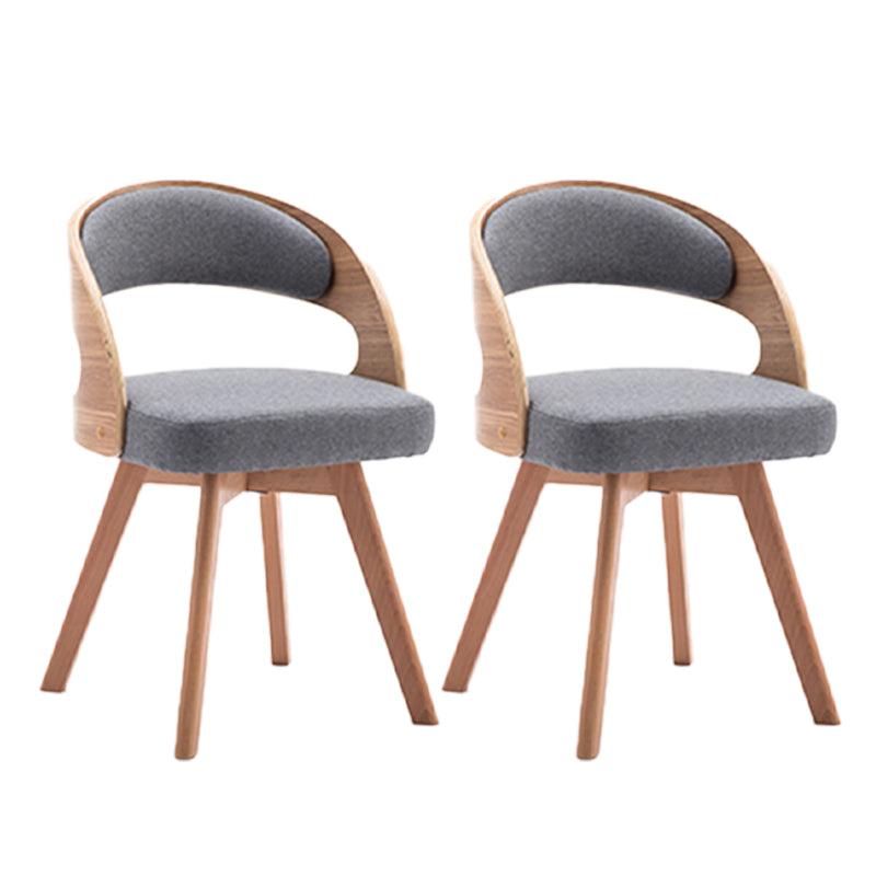 Chaise de salle à manger en bois de style moderne, chaises latérales à dossier ouvert pour la cuisine