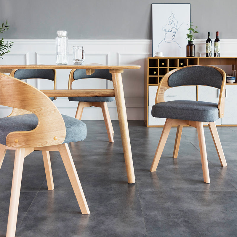 Chaise de salle à manger en bois de style moderne, chaises latérales à dossier ouvert pour la cuisine