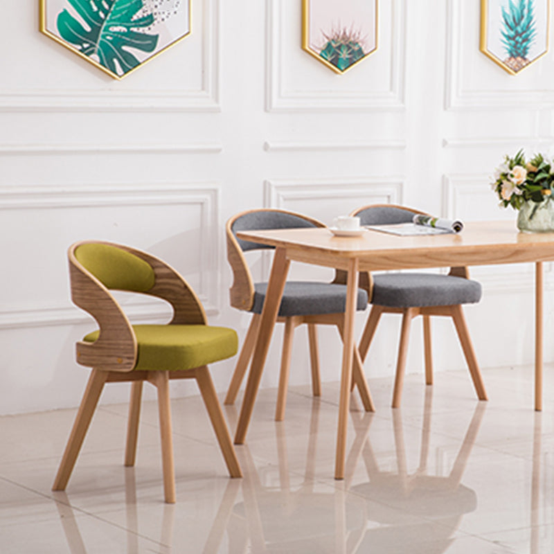 Chaise de salle à manger en bois de style moderne, chaises latérales à dossier ouvert pour la cuisine