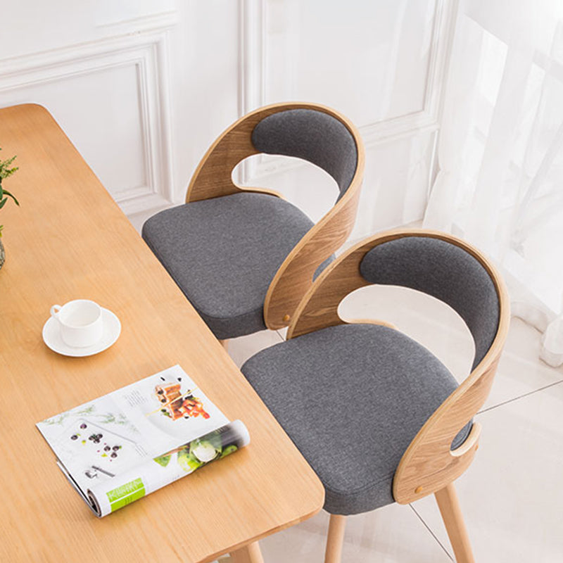 Chaise de salle à manger en bois de style moderne, chaises latérales à dossier ouvert pour la cuisine