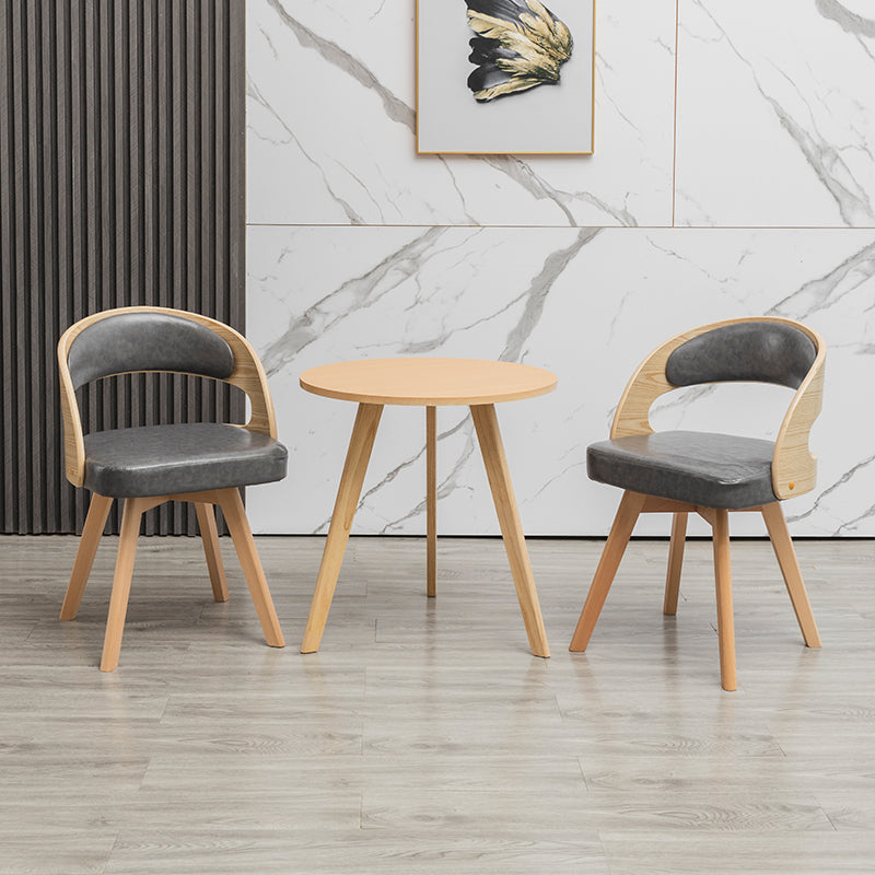 Chaise de salle à manger en bois de style moderne, chaises latérales à dossier ouvert pour la cuisine