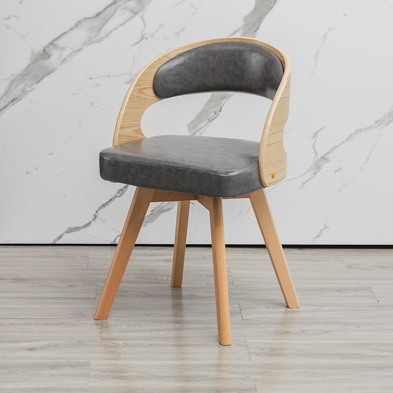 Chaise de salle à manger en bois de style moderne, chaises latérales à dossier ouvert pour la cuisine