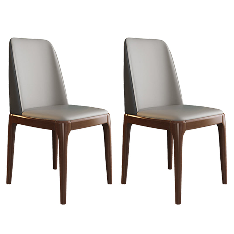 Silla de comedor de madera de estilo escandinavo Silla de comedor con respaldo sólido sin brazos