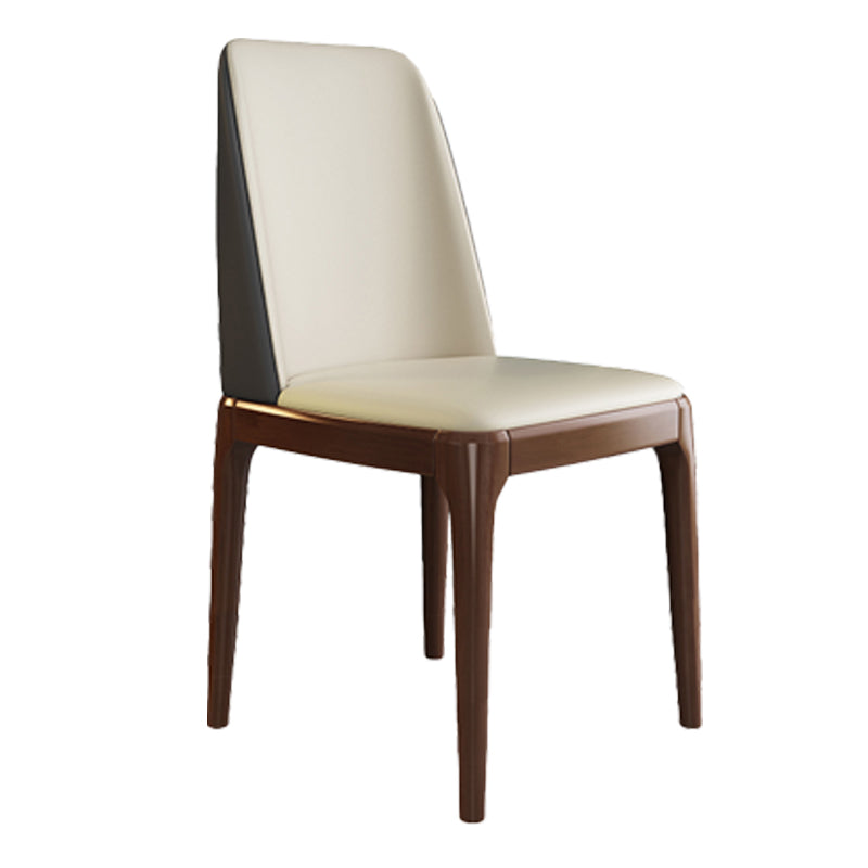 Silla de comedor de madera de estilo escandinavo Silla de comedor con respaldo sólido sin brazos