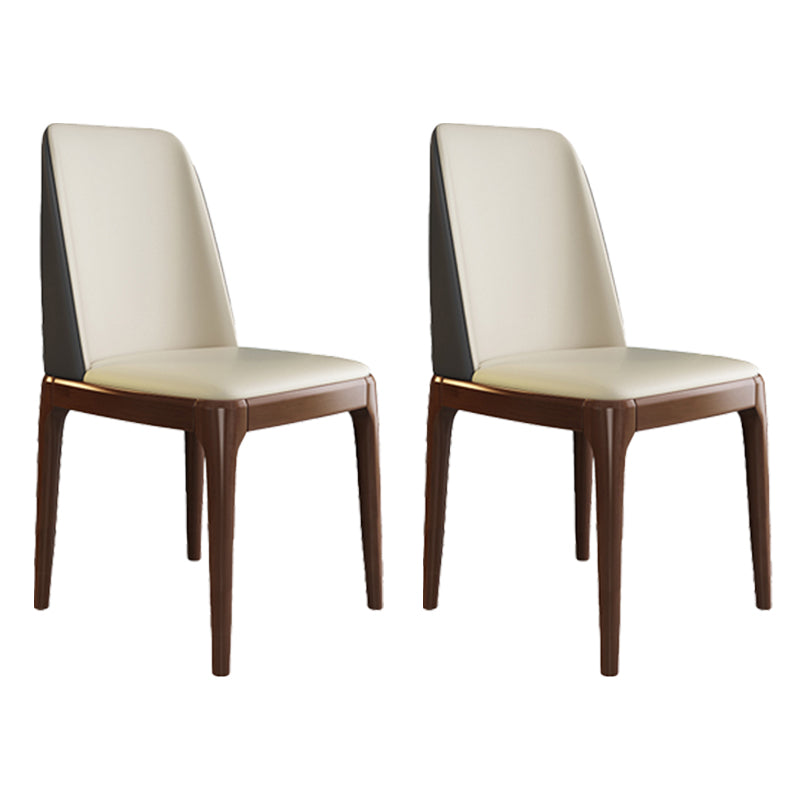 Silla de comedor de madera de estilo escandinavo Silla de comedor con respaldo sólido sin brazos