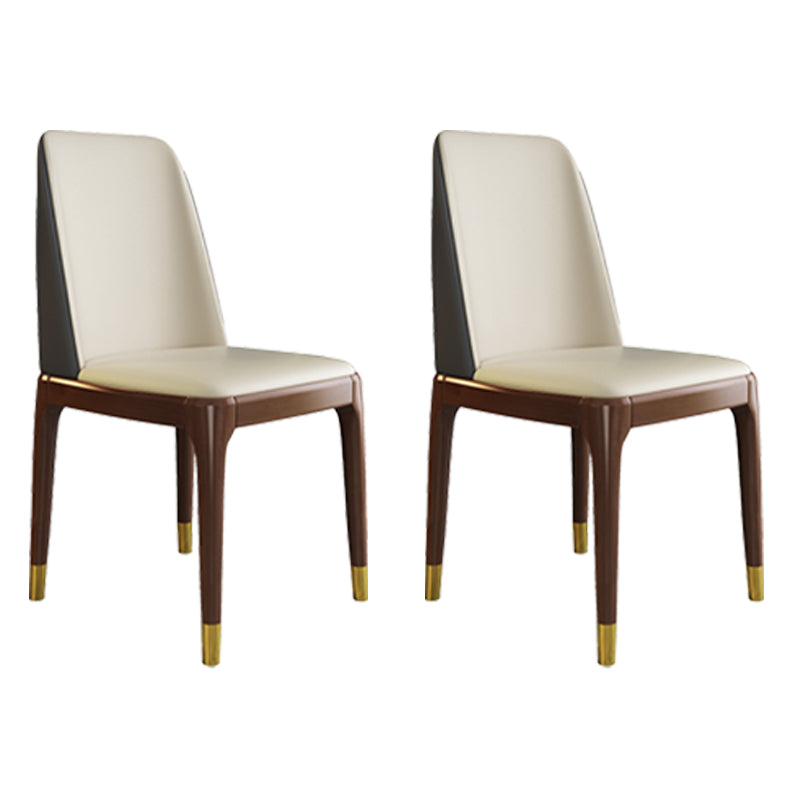 Silla de comedor de madera de estilo escandinavo Silla de comedor con respaldo sólido sin brazos