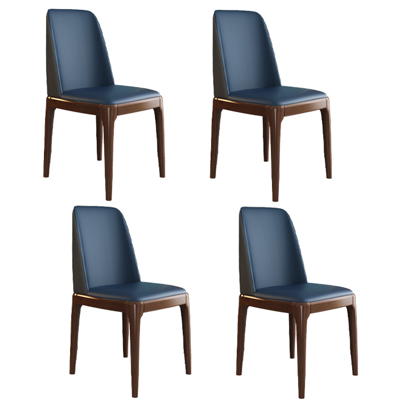Silla de comedor de madera de estilo escandinavo Silla de comedor con respaldo sólido sin brazos