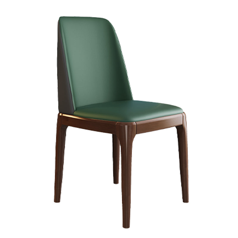 Silla de comedor de madera de estilo escandinavo Silla de comedor con respaldo sólido sin brazos