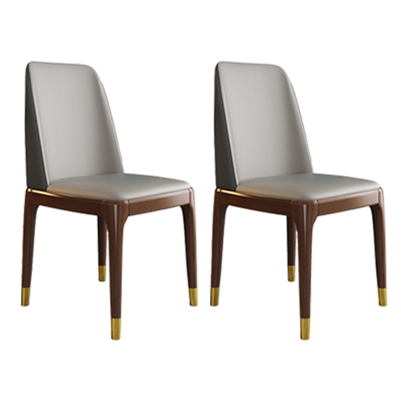 Silla de comedor de madera de estilo escandinavo Silla de comedor con respaldo sólido sin brazos