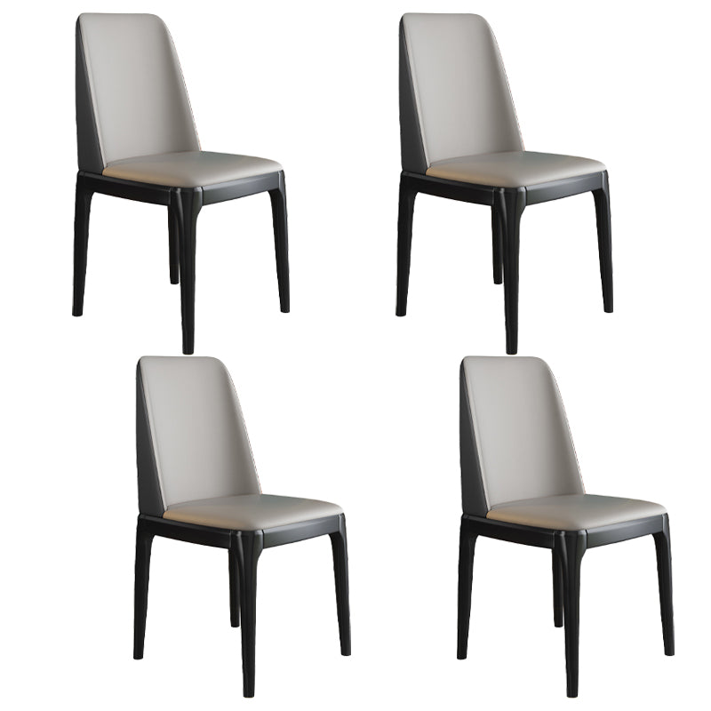 Silla de comedor de madera de estilo escandinavo Silla de comedor con respaldo sólido sin brazos