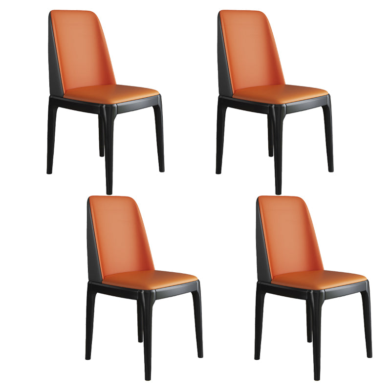 Silla de comedor de madera de estilo escandinavo Silla de comedor con respaldo sólido sin brazos