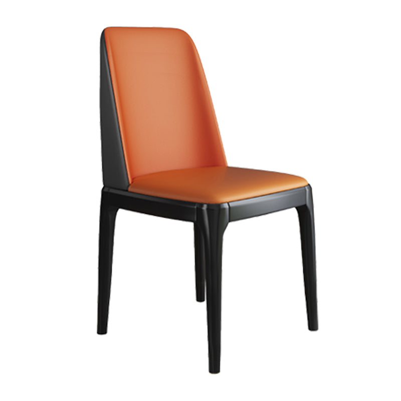 Chaise de salle à manger en bois de style scandinave, sans accoudoirs, à dossier solide