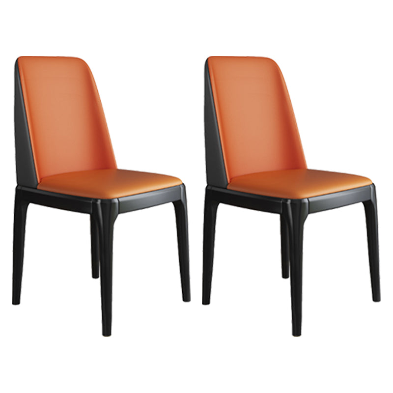 Silla de comedor de madera de estilo escandinavo Silla de comedor con respaldo sólido sin brazos