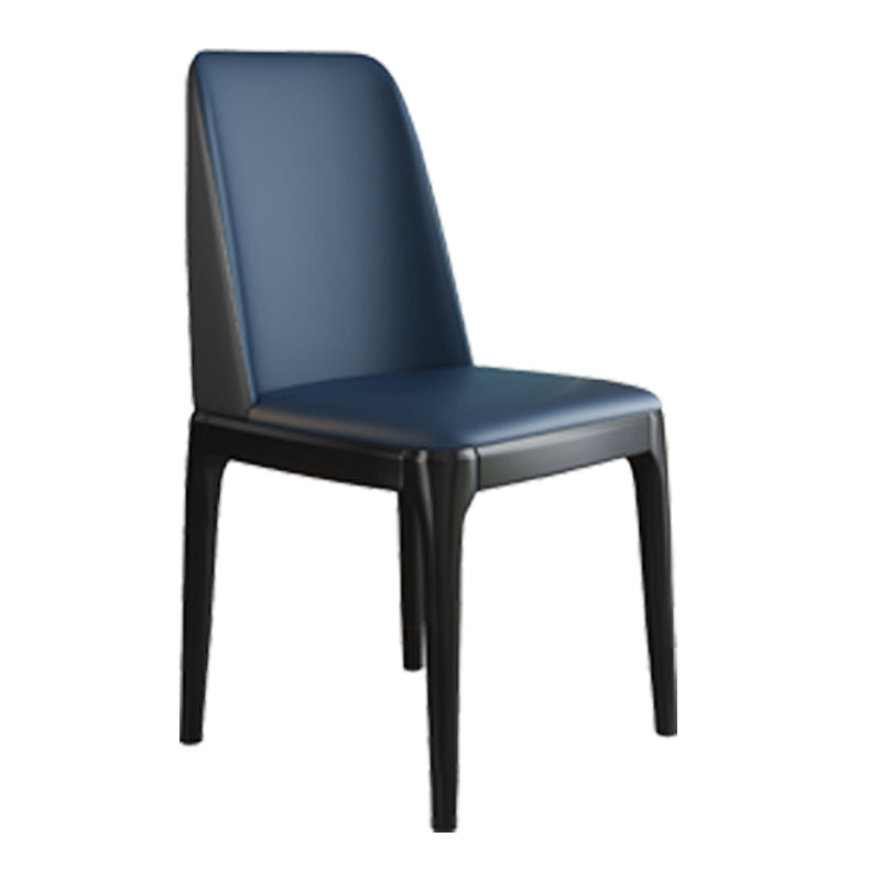 Chaise de salle à manger en bois de style scandinave, sans accoudoirs, à dossier solide