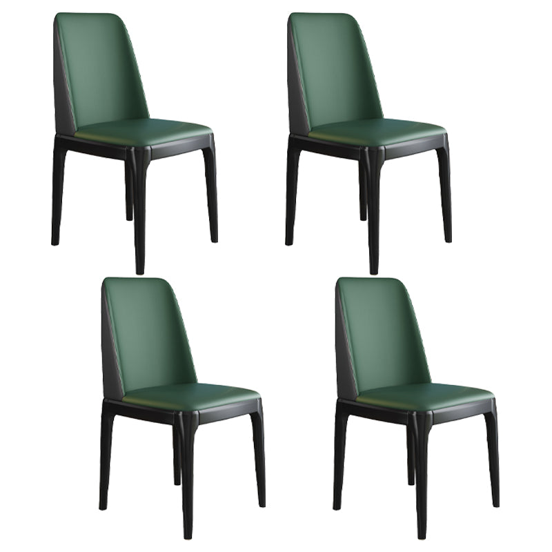Silla de comedor de madera de estilo escandinavo Silla de comedor con respaldo sólido sin brazos