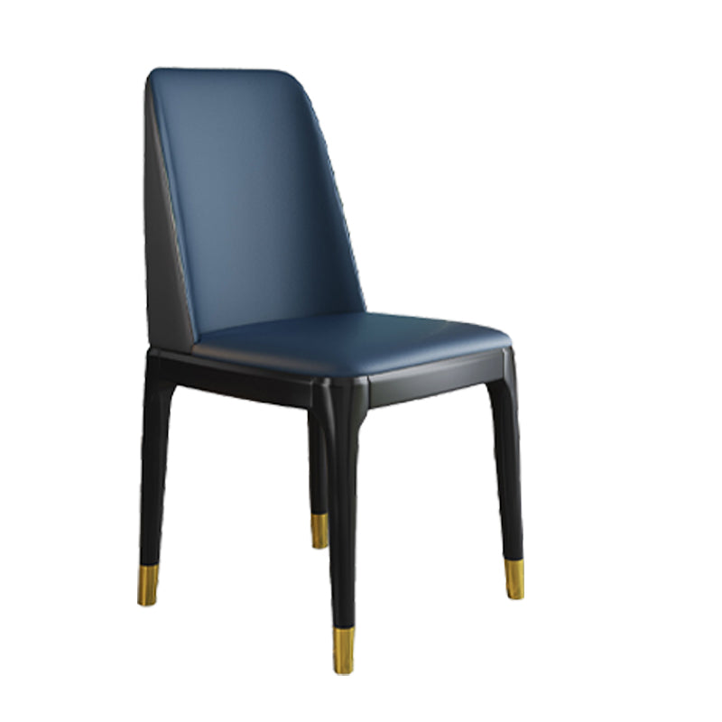 Silla de comedor de madera de estilo escandinavo Silla de comedor con respaldo sólido sin brazos
