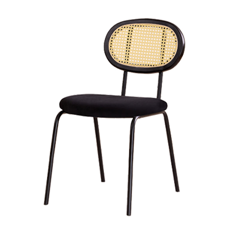 Ensemble de chaises en métal de style moderne, chaises de salle à manger de cuisine latérales ouvertes à l'arrière
