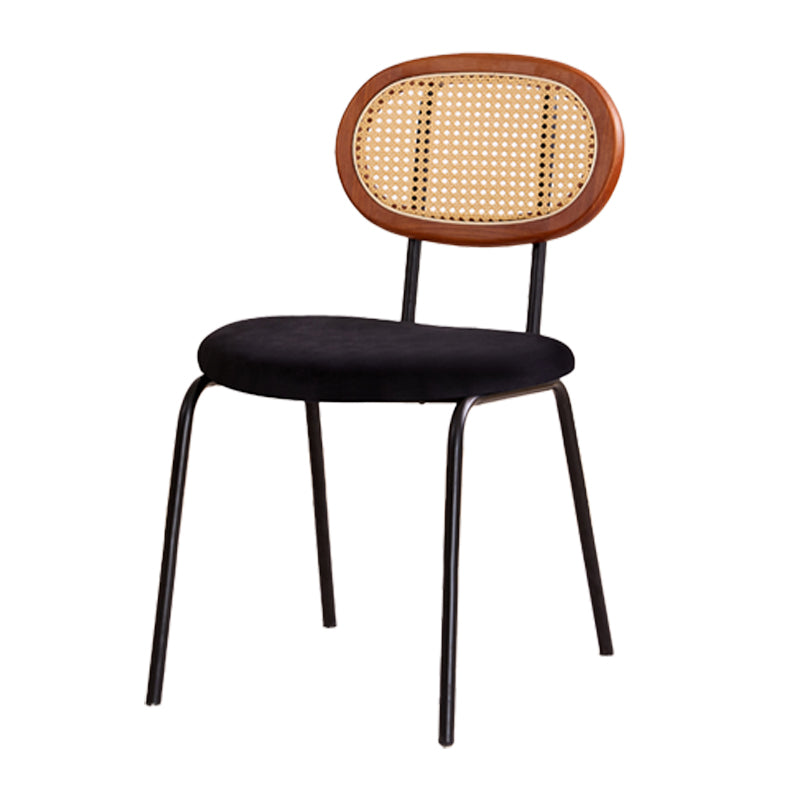 Ensemble de chaises en métal de style moderne, chaises de salle à manger de cuisine latérales ouvertes à l'arrière